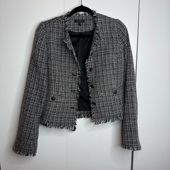 Rag And Bone Carmen Fringe Tweed Jacket Sz 4 - Picture 2 of 10